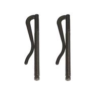 Ssmmam Fermasoldi a molla, in metallo, 2 pezzi, colore: nero, con clip di ricambio (70 mm)