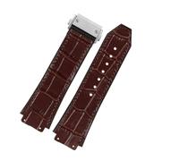 SSNAWBA 26 x 19 mm, cinturino in vera pelle di mucca, compatibile con Classic Fusion Universe Big Bang, serie da uomo, cinturino per orologio butterfly fibbia, 26X19mm silver clasp