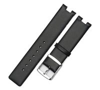SSNAWBA Cinturini for orologi compatibili con CK K1S21120/K1S21102 in pelle resistente e morbida for cinturino for orologio Calvin Klein da 20 mm(Black Silver)