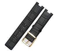 SSNAWBA Cinturini for orologi compatibili con CK K1S21120/K1S21102 in pelle resistente e morbida for cinturino for orologio Calvin Klein da 20 mm(A-Black gold)