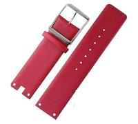 SSNAWBA Cinturini for orologi compatibili con CK K94231 K9423101 in pelle resistente e morbida for cinturino for orologio Calvin Klein da 22 mm(Red-silver)