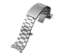 SSNAWBA Cinturino curvo in acciaio inossidabile compatibile con Casio EFR-526/303/304/530/556/552 da uomo BEM-506/501, 20, 22, 24 mm(A-silver,22mm)