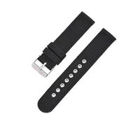 SSNAWBA Cinturino for cinturino in nylon intrecciato 18mm 20mm 22mm 24mm Uomo Donna Tela a sgancio rapido Sostituisci gli accessori for orologi con cinturino a fascia(Noir,18mm)