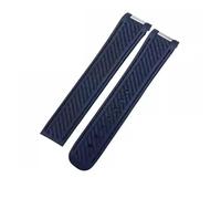 SSNAWBA Cinturino for orologio in gomma e silicone compatibile con Omega Seamaster 300 AT150 Aqua Terra Ultra Light 8900 con fibbia in acciaio, 20 mm(Blue NO Buckle)