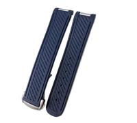 SSNAWBA Cinturino for orologio in gomma e silicone da 20 mm compatibile con Omega Seamaster 300 AT150 Aqua Terra Ultra Light 8900 con fibbia in acciaio(Blue,20mm NO Buckle)