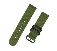 SSNAWBA Cinturino for orologio in nylon a righe cinturino con fibbia ad anello nero 18mm 20mm 22mm 24mm uomo donna sostituisce cinturino compatibile con Samsung S3 compatibile con Huawei GT(Army green