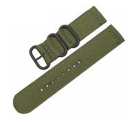 SSNAWBA Cinturino for orologio in nylon a righe cinturino con fibbia ad anello nero 18mm 20mm 22mm 24mm uomo donna sostituisce cinturino compatibile con Samsung S3 compatibile con Huawei GT(Army green