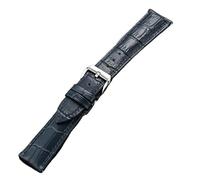 SSNAWBA Cinturino for orologio in pelle 12/13/14/15/16/17/18/19/20/21/22/23/24mm Uomo Donna Universale Morbida pelle bovina Sostituisci la cintura braccialetto(Blue,24mm)