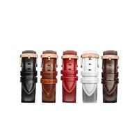 SSNAWBA Cinturino for orologio in vera pelle a sgancio rapido compatibile con cinturino for orologio Diesel DZ Fossil DW CK Armani da polso da 18 mm a 20 mm(Reddish Brown-Rose,13mm)