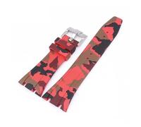 SSNAWBA Cinturino in caucciù 26mm compatibile con Audemars Piguet Royal Oak 15400 15703 fibbia a farfalla Camo cinturino di ricambio da uomo compatibile con AP(10)