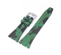 SSNAWBA Cinturino in caucciù 26mm compatibile con Audemars Piguet Royal Oak 15400 15703 fibbia a farfalla Camo cinturino di ricambio da uomo compatibile con AP(2)