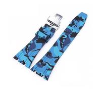 SSNAWBA Cinturino in caucciù 26mm compatibile con Audemars Piguet Royal Oak 15400 15703 fibbia a farfalla Camo cinturino di ricambio da uomo compatibile con AP(6 butterfly)