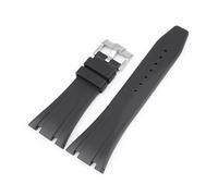 SSNAWBA Cinturino in caucciù 26mm compatibile con Audemars Piguet Royal Oak 15400 15703 fibbia a farfalla Camo cinturino di ricambio da uomo compatibile con AP(Noir)