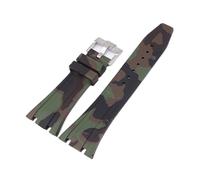 SSNAWBA Cinturino in caucciù 26mm compatibile con Audemars Piguet Royal Oak 15400 15703 fibbia a farfalla Camo cinturino di ricambio da uomo compatibile con AP(4)