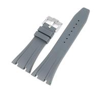 SSNAWBA Cinturino in caucciù 26mm compatibile con Audemars Piguet Royal Oak 15400 15703 fibbia a farfalla Camo cinturino di ricambio da uomo compatibile con AP(Grey)