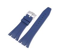 SSNAWBA Cinturino in caucciù 26mm compatibile con Audemars Piguet Royal Oak 15400 15703 fibbia a farfalla Camo cinturino di ricambio da uomo compatibile con AP(Navy blue)