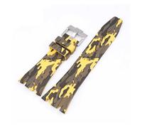 SSNAWBA Cinturino in caucciù 26mm compatibile con Audemars Piguet Royal Oak 15400 15703 fibbia a farfalla Camo cinturino di ricambio da uomo compatibile con AP(9)