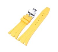 SSNAWBA Cinturino in caucciù 26mm compatibile con Audemars Piguet Royal Oak 15400 15703 fibbia a farfalla Camo cinturino di ricambio da uomo compatibile con AP(Yellow butterfly)
