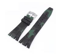 SSNAWBA Cinturino in caucciù 26mm compatibile con Audemars Piguet Royal Oak 15400 15703 fibbia a farfalla Camo cinturino di ricambio da uomo compatibile con AP(3)