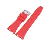 SSNAWBA Cinturino in caucciù 26mm compatibile con Audemars Piguet Royal Oak 15400 15703 fibbia a farfalla Camo cinturino di ricambio da uomo compatibile con AP(Red)