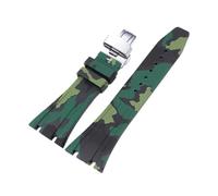 SSNAWBA Cinturino in caucciù 26mm compatibile con Audemars Piguet Royal Oak 15400 15703 fibbia a farfalla Camo cinturino di ricambio da uomo compatibile con AP(1 butterfly)