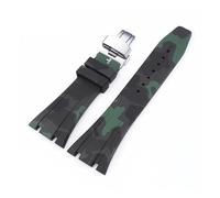SSNAWBA Cinturino in caucciù 26mm compatibile con Audemars Piguet Royal Oak 15400 15703 fibbia a farfalla Camo cinturino di ricambio da uomo compatibile con AP(3 butterfly)