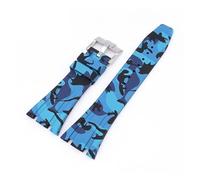 SSNAWBA Cinturino in caucciù 26mm compatibile con Audemars Piguet Royal Oak 15400 15703 fibbia a farfalla Camo cinturino di ricambio da uomo compatibile con AP(6)