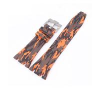SSNAWBA Cinturino in caucciù 26mm compatibile con Audemars Piguet Royal Oak 15400 15703 fibbia a farfalla Camo cinturino di ricambio da uomo compatibile con AP(8)