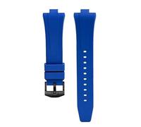 SSNAWBA Cinturino in caucciù fluoro compatibile con Citizen NJ0150 NJ0151 0155 fibbia in acciaio inossidabile a sgancio rapido cinturino sportivo impermeabile FKM da 9 mm(Dark Blue black)