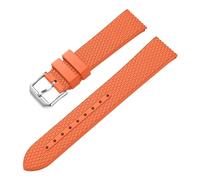 SSNAWBA Cinturino in caucciù fluoro da 20 mm 22 mm compatibile con Seiko compatibile con Rolex Submarine da uomo a sgancio rapido impermeabile FKM Sport sostituisce il cinturino dell'orologio(Orange,2