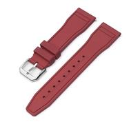 SSNAWBA Cinturino in caucciù fluoro FKM compatibile con l'orologio da pilota IWC IW388114 IW388110 IW388306 fibbia in acciaio inossidabile da uomo 20mm 21mm 22mm(Dark Red,21mm)