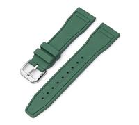 SSNAWBA Cinturino in caucciù fluoro FKM compatibile con l'orologio da pilota IWC IW388114 IW388110 IW388306 fibbia in acciaio inossidabile da uomo 20mm 21mm 22mm(Dark Green,20mm)