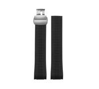 SSNAWBA Cinturino in gomma PP da 21 mm compatibile con gli accessori for cinturini for orologi Patek Philippe Grenade AQUANAUT serie 5167A/5168G(Black-silver)