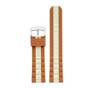SSNAWBA Cinturino in silicone ad alta resistenza compatibile con Swatch X Blancpain Fifty Fathoms 22mm Uomo Donna Diving Sport Cinturino in gomma impermeabile(Orange beige)