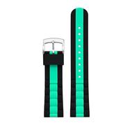 SSNAWBA Cinturino in silicone ad alta resistenza compatibile con Swatch X Blancpain Fifty Fathoms 22mm Uomo Donna Diving Sport Cinturino in gomma impermeabile(Black green)