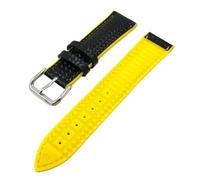 SSNAWBA Cinturino in silicone da 18 mm, 20 mm, 22 mm, in fibra di carbonio, cinturino di ricambio in gomma resistente al sudore, accessori per orologio da uomo, colore: arancione, Giallo, 20mm