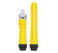 SSNAWBA Compatibile con Casio GBD-H1000 GBD H1000 Cinturino for orologio sportivo in gomma fluorurata, cinturino da polso impermeabile, catena for orologio da uomo(Yellow-silver B)