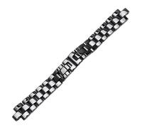 SSNAWBA Compatibile con cinturino da polso in ceramica J12, cinturino da orologio da uomo e da donna, cinturino alla moda, cinturini for orologi neri e bianchi da 19 mm(Noir,19mm)