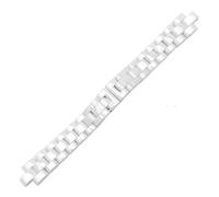 SSNAWBA Compatibile con cinturino da polso in ceramica J12, cinturino da orologio da uomo e da donna, cinturino alla moda, cinturini for orologi neri e bianchi da 19 mm(White,16mm)