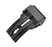 SSNAWBA Fibbia in acciaio inossidabile massiccio da 22 mm con strumenti, colore argento e nero, compatibile con cinturino in pelle e silicone da uomo Big Bang Watch(Noir)