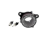 SSNAWBA Filtro dell'aria for moto Sistema di filtri di aspirazione del filtro dell'aria CNC compatibile con Harley Sportster XL883 XL1200 Iron 883 48 Seventy-Two 1991-2021 (Color : Black-red)