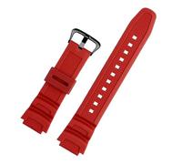 SSNAWBA Gli Accessori For Cinturini For Orologi Sono Compatibili Con Il Cinturino For Orologio Casio W-218h / F-108 AE1200 / 1000/1300 In Resina E Silicone Da 18 Mm(Red black Buckle)