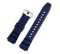 SSNAWBA Gli Accessori For Cinturini For Orologi Sono Compatibili Con Il Cinturino For Orologio Casio W-218h / F-108 AE1200 / 1000/1300 In Resina E Silicone Da 18 Mm(Blue Silver Buckle)