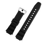 SSNAWBA Gli Accessori For Cinturini For Orologi Sono Compatibili Con Il Cinturino For Orologio Casio W-218h / F-108 AE1200 / 1000/1300 In Resina E Silicone Da 18 Mm(Black Silver Buckle)