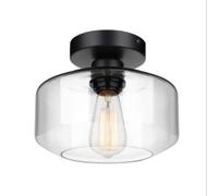 SSNCcNC american Lampada da soffitto Creativo balcone Lampada da sala vetro Ø22cm Lampada moderna bagno Camera da letto cucina salotto Apparecchio a plafone Illuminazione dall'alto Presa E27