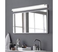 SSNCcNC Argento,52CM, Moderno Lampada da specchio LED Facile Trucco leggero Bagno Luce da specchio Stile nordico Lampada da bagno lampada a muro Lampada per armadietto a specchio 6000K