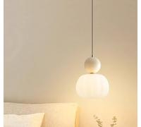 SSNCcNC Beige, Camera da letto Comodino Lampada a sospensione Nordico Moderno Minimalismo 7W acrilico Design creativo Luce calda 3000K Soggiorno Soppalco Corridoio 16 * 22CM