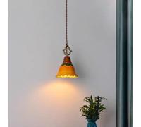 SSNCcNC Ceramica nordica Camera da letto Lampada a sospensione in stile giapponese Moderna/Vintage Lampada per sala da pranzo Design creativo E27 Soggiorno Loft 14,5CM