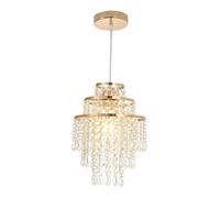 SSNCcNC D'oro, LED In cristallo Corridoio Lampada a sospensione moderno Minimalismo Lampada per sala da pranzo camera da letto Comodino Lampada a sospensione E27 Scale Soppalco