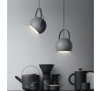 SSNCcNC Grigio, nordic Lampada a sospensione Moderno Semplice metallo Portalampada E27 lampada a sospensione Colore vivido Per Loft caffè sbarra cucina Camera da letto Sala Ø20CM